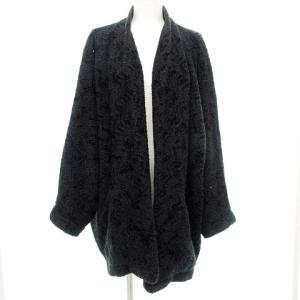 ニット カーディガン オーバーサイズ M 黒 ブラック ORG A0202