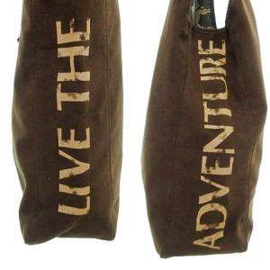 HUNTING WORLD リバーシブル トートバッグ キャンバス&ナイロン ボルネオ チャリティー 茶 ブラウン ベージュ ECR17 A0203