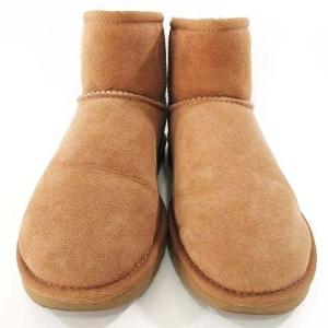 UGG australia 5854 クラシックミニ ムートンブーツ ショート シープスキン 22.0?p チェスナット 茶 ブラウン IBO35