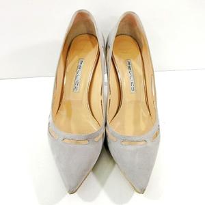 PELLICO ポインテッドトゥ パンプス スエード パンチングデザイン 37.5 37 1