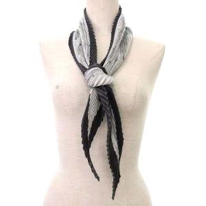 HERMES プリーツ カレ140 天の川 LAVOIE LACTEE シルク スカーフ グレー