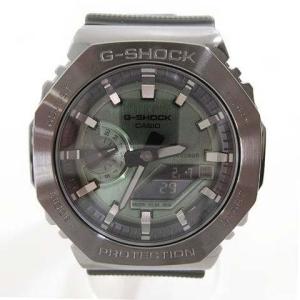 CASIO G-SHOCK 美品 2100シリーズ GM-2100B-3AJF クォーツ 腕時計 アナログ デジタル カシオーク ショックレジスト オクタゴン