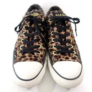 CONVERSE レオパード 2 OX スニーカー ローカット 起毛 26.5cm 茶 ダークブラウン U90 A0208