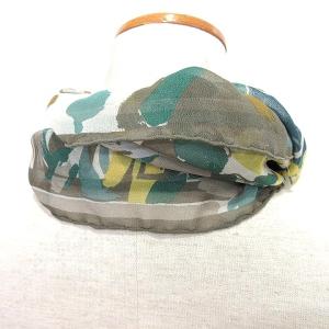 FENDI スカーフ 大判 総柄 シルク 緑 グリーン RRR U90