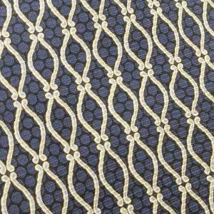 HERMES ネクタイ 総柄 シルク ワイドタイ フランス製 ビジネス パーティー紺 ネイビー IBO35