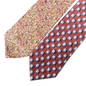 Ermenegildo Zegna ネクタイ レギュラータイ 10本セット 総柄 シルク まとめ売り ビジネス スーツ用小物 チェック 花柄等 IBO35 A0213