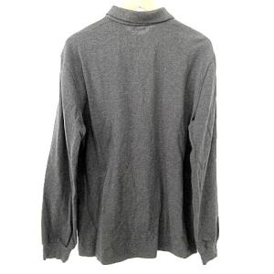 POLO RALPH LAUREN 国内正規 ポロシャツ 長袖 鹿の子 ホース刺繍 CUSTOM SLIM FIT LG チャコールグレー U90 A0217