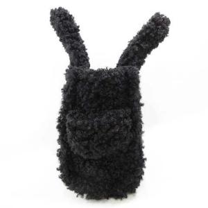 MARC JACOBS 美品 ザ テディ トートバッグ ミニ ボア 2WAY 鞄 ショルダーストラップ付き 黒 ブラック U90