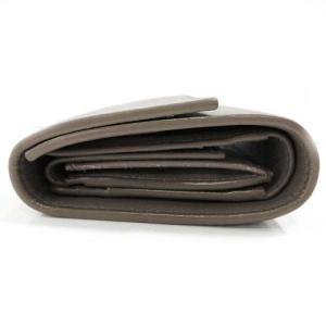 CELINE 二つ折り財布 スモール トリフォールド グレインドカーフスキン ぺブル グレー U90