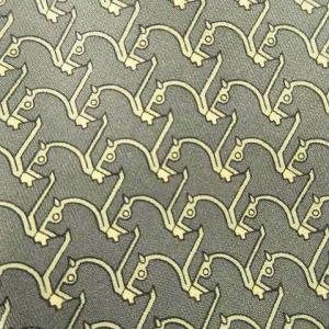 HERMES ネクタイ シルク ホース 総柄 レギュラータイ フランス製 ビジネス パーティー 緑 グリーン U180