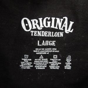 TENDERLOIN 美品 Tシャツ 長袖 プリント 袖ロゴ コットン L 黒 ブラック U90