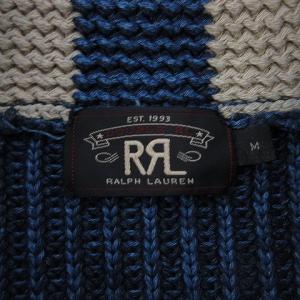 RRL ショール カーディガン ハイゲージニット コットン M 青