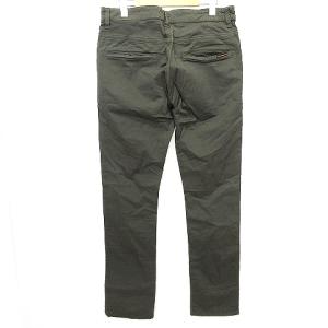 Nudie Jeans 美品 チノ パンツ トラウザー ストレッチ コットン 32 L カーキ IBO36 U90