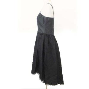 Drawer ワンピース ロング キャミソール フレア ドレス ヘムライン 二次会 パーティー お呼ばれ F 黒 ブラック IBO36