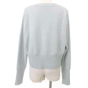 Theory 近年 カシミヤ100% ニット セーター 長袖 ボートネック プルオーバー S 青 ブルー IBO36