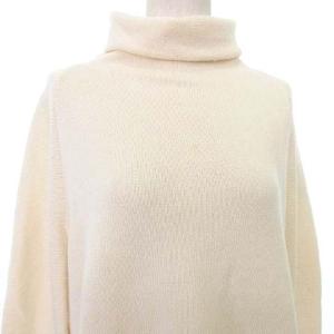 Theory カシミヤ混 ニット セーター 長袖 タートルネック プルオーバー S アイボリー IBO36
