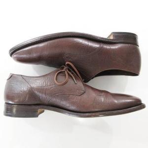 Grenson ビジネス ドレスシューズ 革靴 レザー 外羽根 フォーマル 約27-27.5?p 茶 ブラウン IBO36