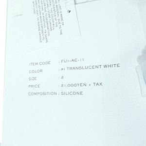 FUMITO GANRYU FUMITO フミト 19SS SILICONE BELT シリコン ベルト サイズ2 M クリア IBO36