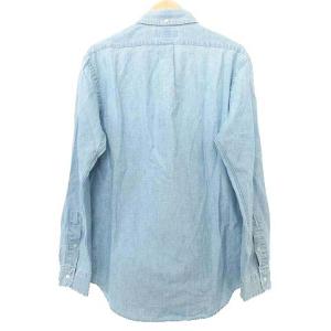 RALPH LAUREN シャンブレー シャツ 長袖 ボタンダウン カスタムフィット トップス 国内正規 L 青 ブルー IBO36