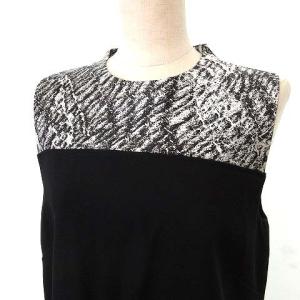Helmut Lang ワンピース ノースリーブ ひざ丈 ストレッチ 2 M マルチカラー