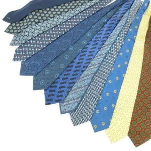等 全てブランド ネクタイ12本 まとめ 総柄 青系 IBO36