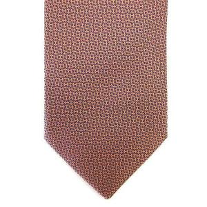 HERMES 美品 H柄 織り ネクタイ レギュラータイ シルク 茶 ブラウン IBO36 U90