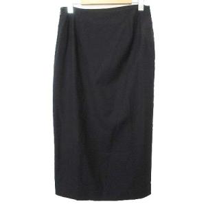 Theory 20AW オーバーラップ スカート タイト ロング スリム フロント スリット 2 黒 ブラック U30