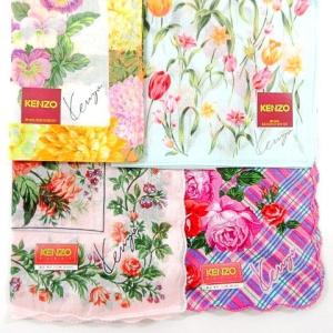 KENZO ダックス ミッシェルクラン ブランド ハンカチ 9点 セット まとめ 花柄 ハウスチェック 総柄 ECR17 A0308