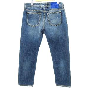 JACOB COHEN デニム パンツ Rare Luxury Denim PW688 デニム パンツ ダメージ加工 ボタンフライ 34 XL インディゴ
