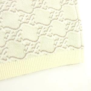 FENDI 21SS カリグラフィー ニットスカート 総柄 S アイボリー