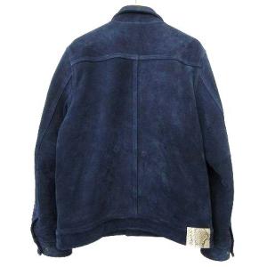 uniform experiment 22AW SUEDE LEATHER JACKET 3 紺