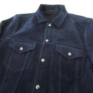 uniform experiment 22AW SUEDE LEATHER JACKET 3 紺