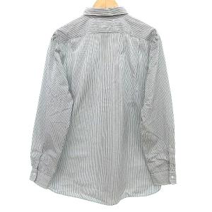 nanamica 美品 近年 レギュラーカラー ストライプ ウインドシャツ 長袖 コットン M グレー U90