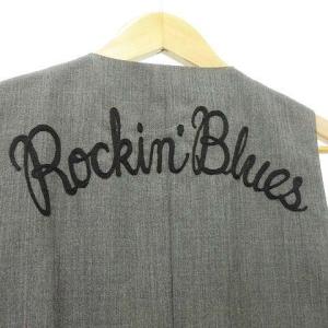 WACKO MARIA バック刺繍 ジレ ベスト ウール カジュアル S グレー IBO37