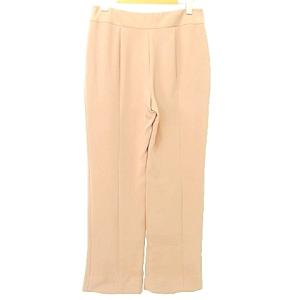 GIORGIO ARMANI 国内正規 スラックス パンツ ストレート シルク 40 M?L 無地 くすみ ピンク U90 A0328