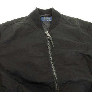 POLO RALPH LAUREN 美品 MA-1 フライトジャケット ナイロン ミリタリー ブルゾン 国内正規 S 黒 ブラック U30