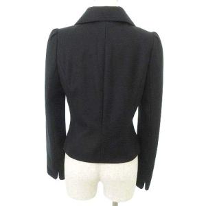 TO BE CHIC 美品 ボウタイ付き ジャケット 2WAY ウール 卒業式 発表会 式典 40 黒 ブラック U90