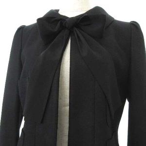 TO BE CHIC 美品 ボウタイ付き ジャケット 2WAY ウール 卒業式 発表会 式典 40 黒 ブラック U90