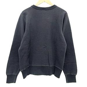 BUZZ RICKSON’S 美品 セットイン クルーネック スウェットシャツ トレーナー BR68392 東洋 前V 裏起毛 USED加工 S チャコールグレー