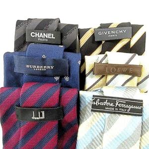 CHANEL ロエベ ジバンシィ バーバリー等 ブランド ネクタイ まとめ 6本 セット ストライプ 総柄 U180 A0410