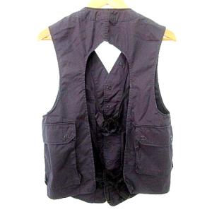 Engineered Garments 近年 フィッシングベスト 薄手 コットン S 無地 紺 ネイビー IBO37 A0403
