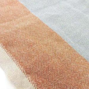 Loro Piana ストール カシミヤ シルク ヘンプ 配色 マフラー フリンジ カジュアル イタリア製 ベージュ系 IBO37