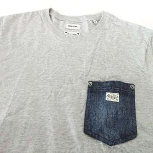 DIESEL Tシャツ 半袖 デニムポケット カットソー クルーネック 国内正規 M グレー IBO37