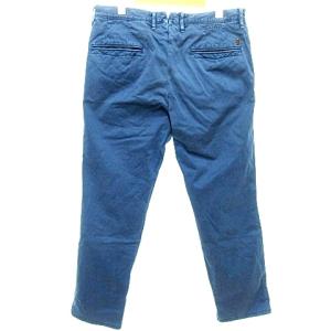 INCOTEX 1ST603 スリムフィット チノパン テーパード パンツ スラックス ヴィンテージ加工 ストレッチ XL相当 ブルー IBO37