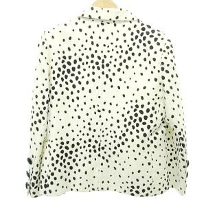 GIVENCHY 国内正規 スカートスーツ 上下 セットアップ ジャケット 変形ドット 44 XL 大きいサイズ 白 ホワイト U90 A0406