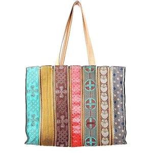 Jean Paul GAULTIER トートバッグ ジップ デザイン 刺繍 総柄 マルチカラー