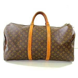 LOUIS VUITTON キーポル55 モノグラム M41424 90S ボストンバッグ 鍵カデナ U30 A0417