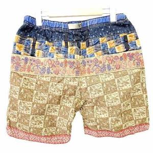KAPITAL 近年 ショートパンツ パッチワーク ハーフパンツ ナロー L サイズ3 マルチカラー U90