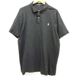 近年 ピマソフトタッチ ポロシャツ 半袖 カットソー 無地 ポロ刺繍 カスタムスリムフィット XL グレー U90