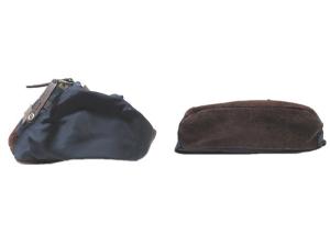 MASTERPIECE ボディバッグ ウエストバッグ スエード切替 紺 茶 ネイビー ブラウン ECR17 X